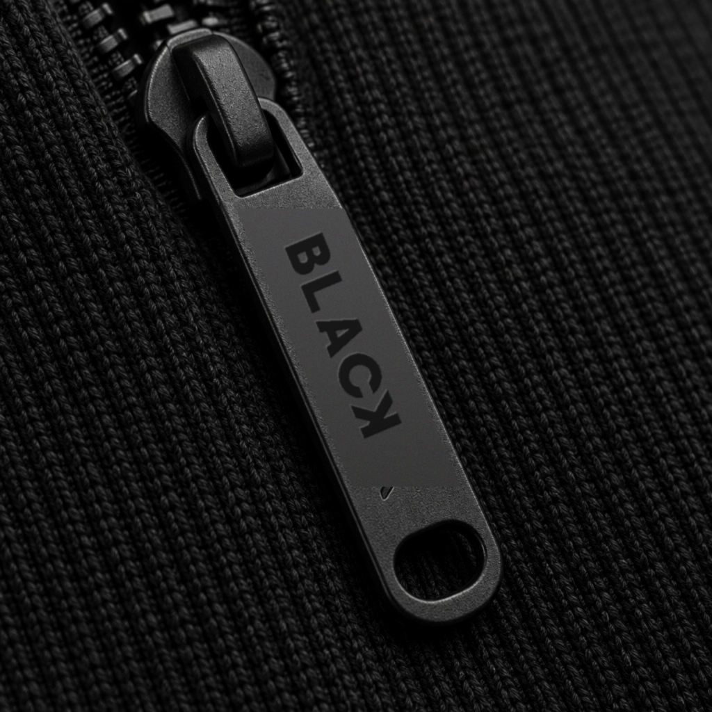 BLACK branded zipper pull